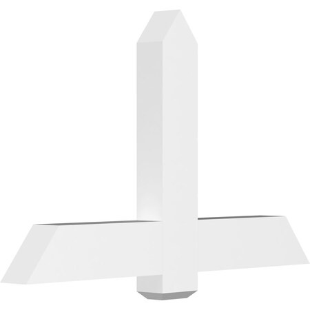 Ekena Millwork Eugene Architectural Grade PVC Gable Bracket, 48"W x 30"H x 4"D x 6"F, 15/12 Pitch GBP048X30X0406EUG00